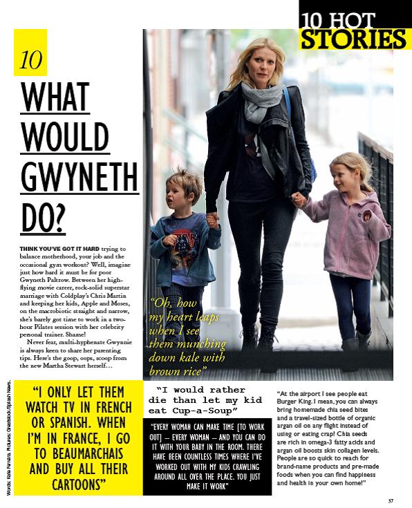 What would Gwyneth do? - Grazia, 2012