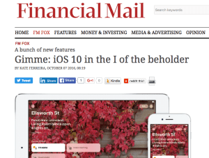 Screengrab of Financial Mail website